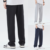 阔腿拖地裤 hansca宽松直筒卫裤 运动裤 男春秋款 男垂感美式 休闲春季