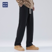 百搭抽绳直筒休闲运动长裤 汉斯卡春秋款 潮 男春季 大码 宽松大码 卫裤
