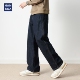 hansca丹宁牛仔裤 深蓝色复古休闲长裤 男直筒宽松阔腿2025新款 秋季