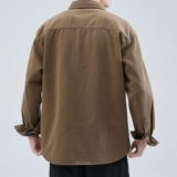 Рубашка, мужская весенняя демисезонная японская трендовая хлопковая куртка для отдыха, 2025 года, оверсайз