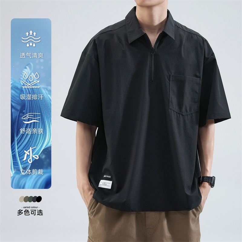 凉感冰丝速干Polo衫短袖男夏季