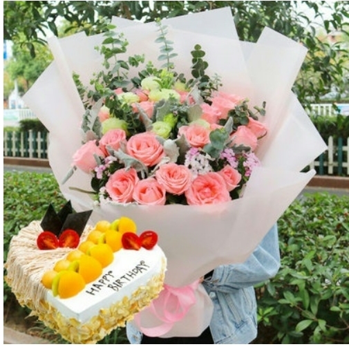 富阳市宝龙城市广场体育场路江滨西大道玫瑰花生日蛋糕鲜花店同城