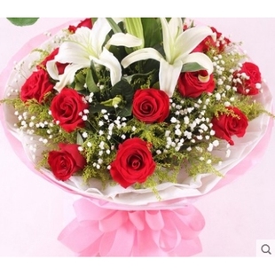 苍南县灵溪镇动车站龙港镇财富广场苍南鲜花店七夕节速递玫瑰花束