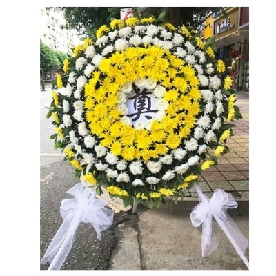 济南历下区奥体中路齐鲁医院东院文化西路省博鲜花店配送白事花圈