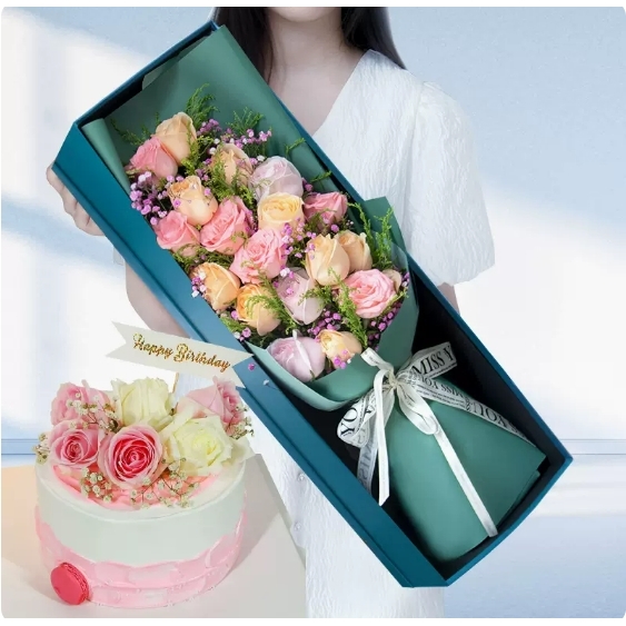 晋中市曼诺商厦摩尔新街民政局中兴路玫瑰花生日蛋糕鲜花店七夕节