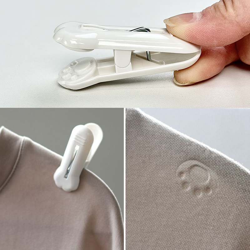 日本进口可爱猫爪印夹晾衣夹防风固定晾晒小夹子多功能零食照片夹