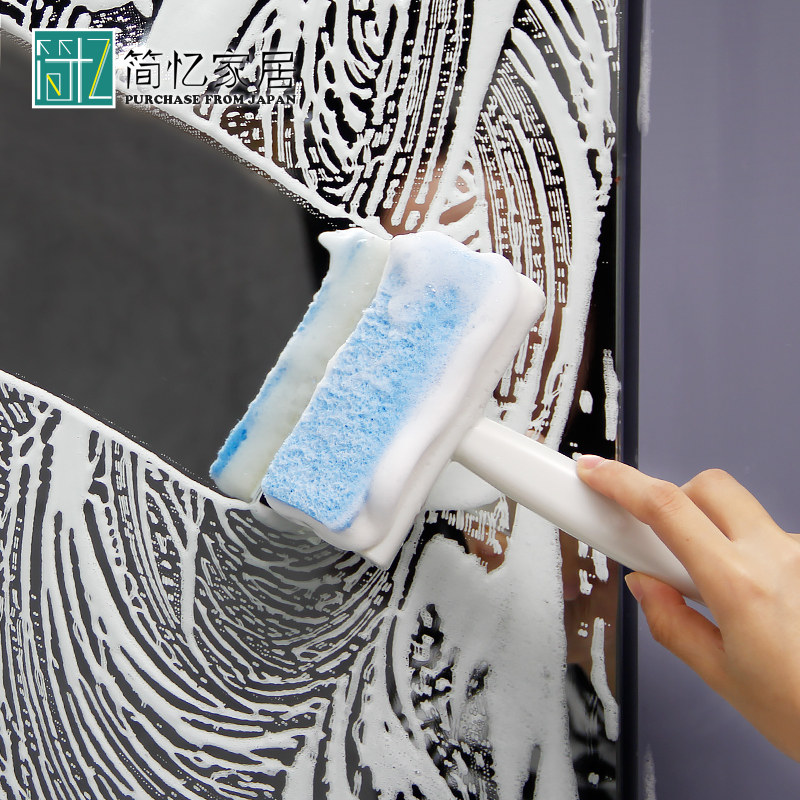 日本墙面瓷砖清洁刷玻璃刮浴室浴缸刷地板马桶除垢刷水池刷海绵擦