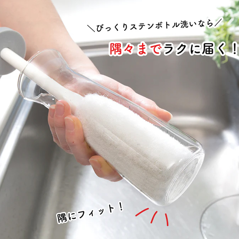 保温杯水壶日本进口玻璃长瓶刷子