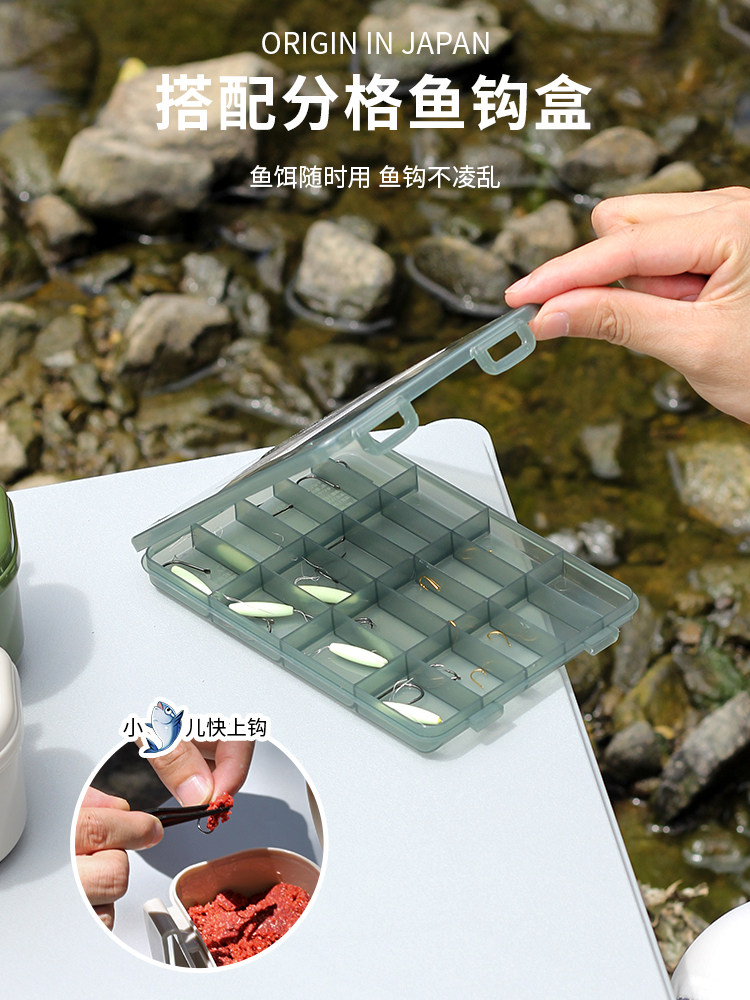 JAPAN IMPORTED BAIT BOX WATERPROOF SMALL ACCESSORIES STORAGE BOX FISH HOOK BOX ROCK FISHING BOX GADGET BOX FISHING GEAR EQUIPMENT