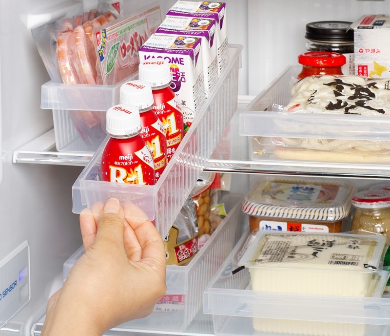 日本进口inomata冰箱收纳盒厨房调味料托盘储物盒置物篮收纳筐