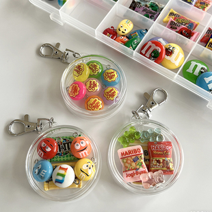日本微缩食玩挂件自制DIY钥匙链仿真扭蛋包包钥匙扣挂件小痛包