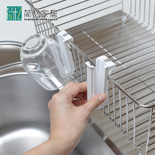 日本進口inomata杯子瀝水架倒掛水杯瀝干保溫杯瓶子刷子收納掛鉤