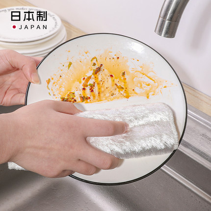 日本进口去油人造丝抹布洗碗布吸水抹布微波炉百洁布水洗清洁布