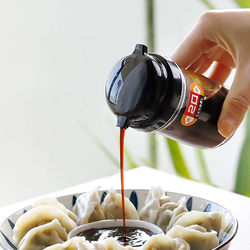 日本进口酱油瓶厨餐厅醋壶调味瓶透明油壶双口控量香油瓶辣鸡油罐