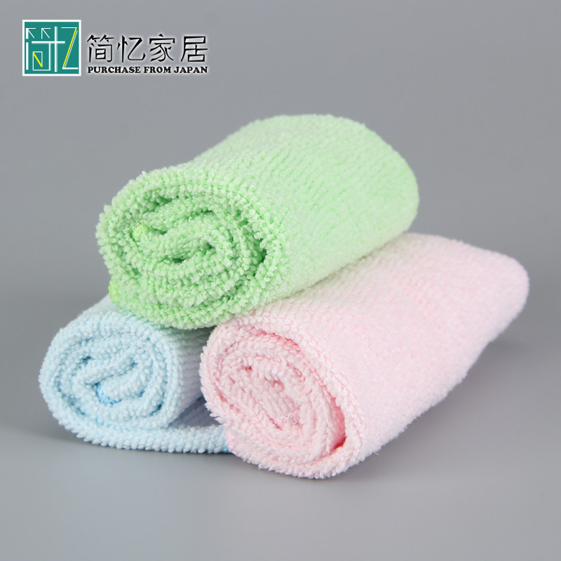 日本LEC 抹布擦拭巾超细纤维清洁布百洁布平板拖把替换拖布3条