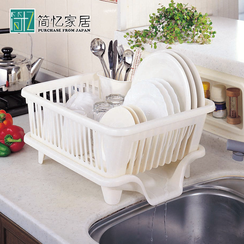 日本进口碗架沥水架厨房水槽碗碟收纳架家用碗盘碗筷架奶瓶沥水篮