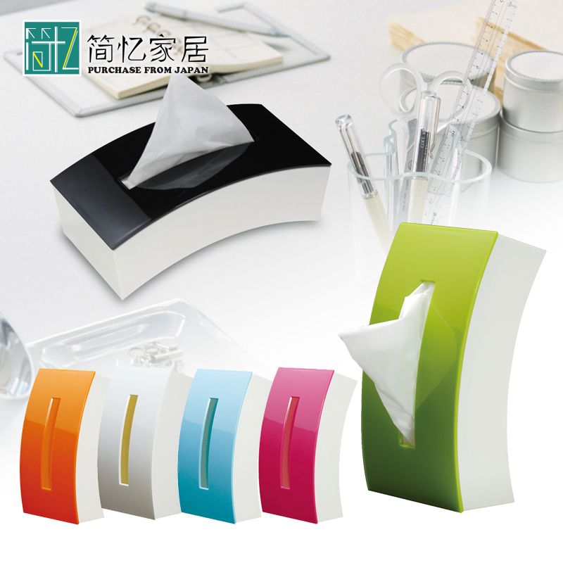 日本进口时尚创意桌面车用纸巾盒