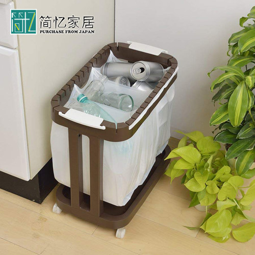 日本进口可移动分类架推车垃圾袋