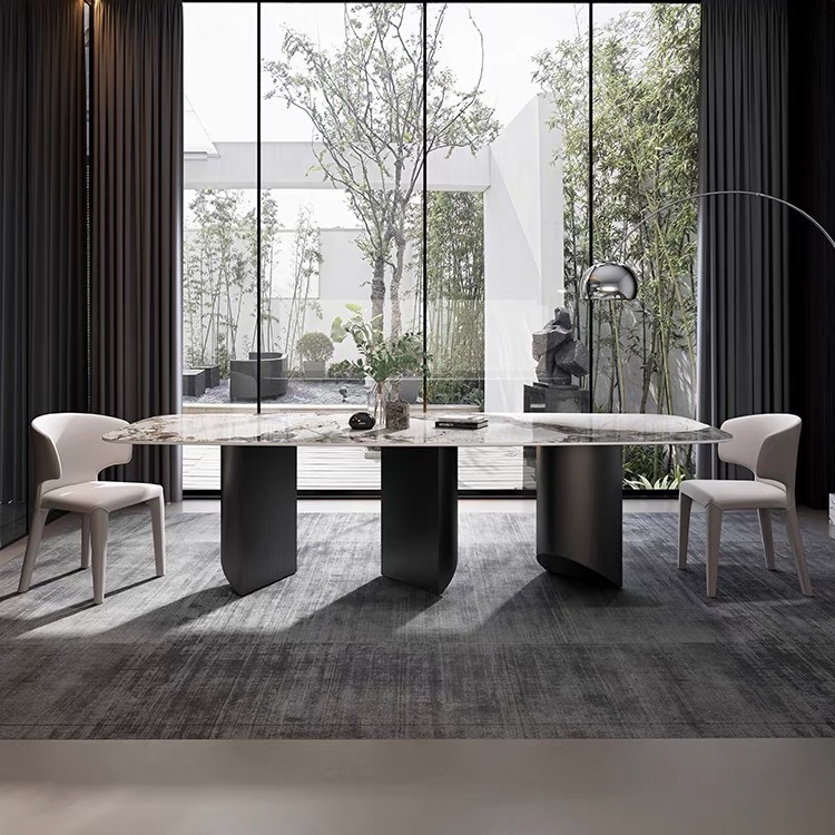 意式极简依诺岩板餐桌现代简约2.4m高端别墅长方形德利丰岩板餐桌,住宅家具,岩板餐桌,淘宝优惠券,粉丝福利购,淘宝优惠卷