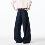 抖音品质2026春季新款丹宁弯刀阔腿牛仔裤HM113/P55控88，男装牛仔裤，电商A036