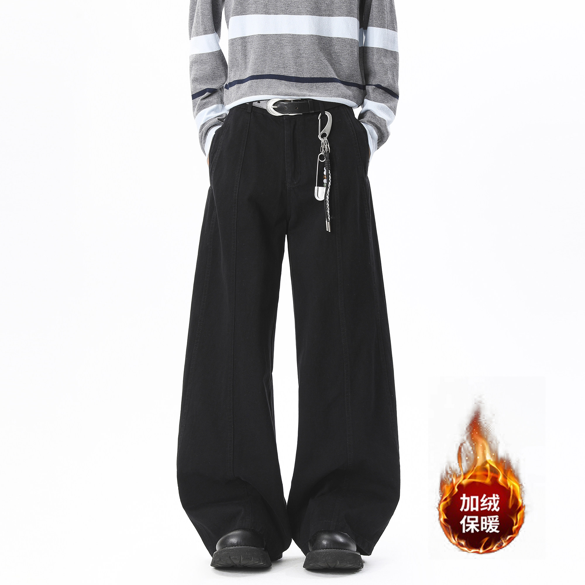 抖音品质工装休闲加绒裤JRHM154/P65控98,男装工装外套,电商A036