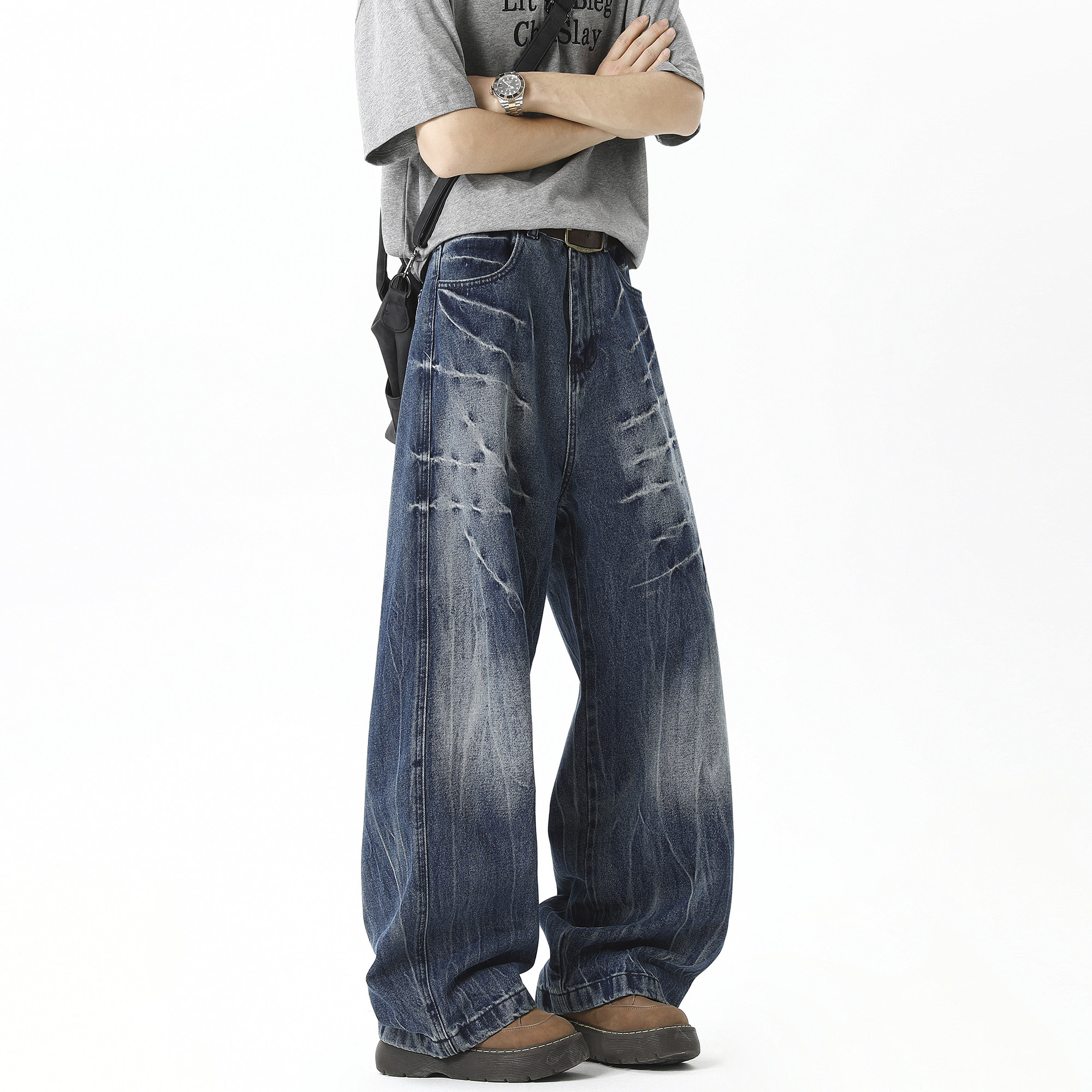 抖音品质2026春季新品牛仔裤HM122/PP55控88,男装牛仔裤,电商A036