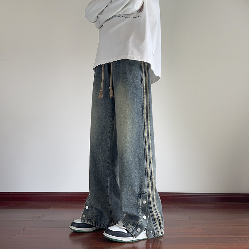 春季新品牛仔裤百搭休闲裤排口款牛仔休闲裤HM84/P60控78,男装休闲裤,电商A036