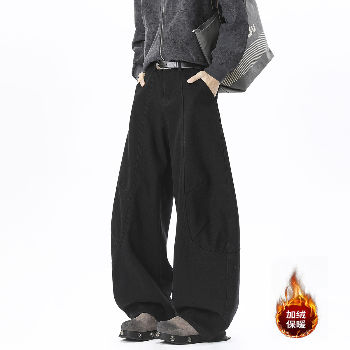 抖音品质工装休闲加绒裤JRHM157/P65控98,男装工装外套,电商A036