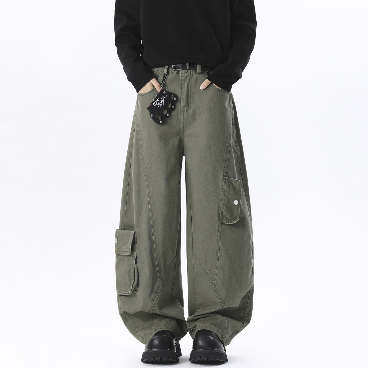 抖音品质全棉面料重工洗水休闲裤HM166/P55，男装休闲裤，电商A036