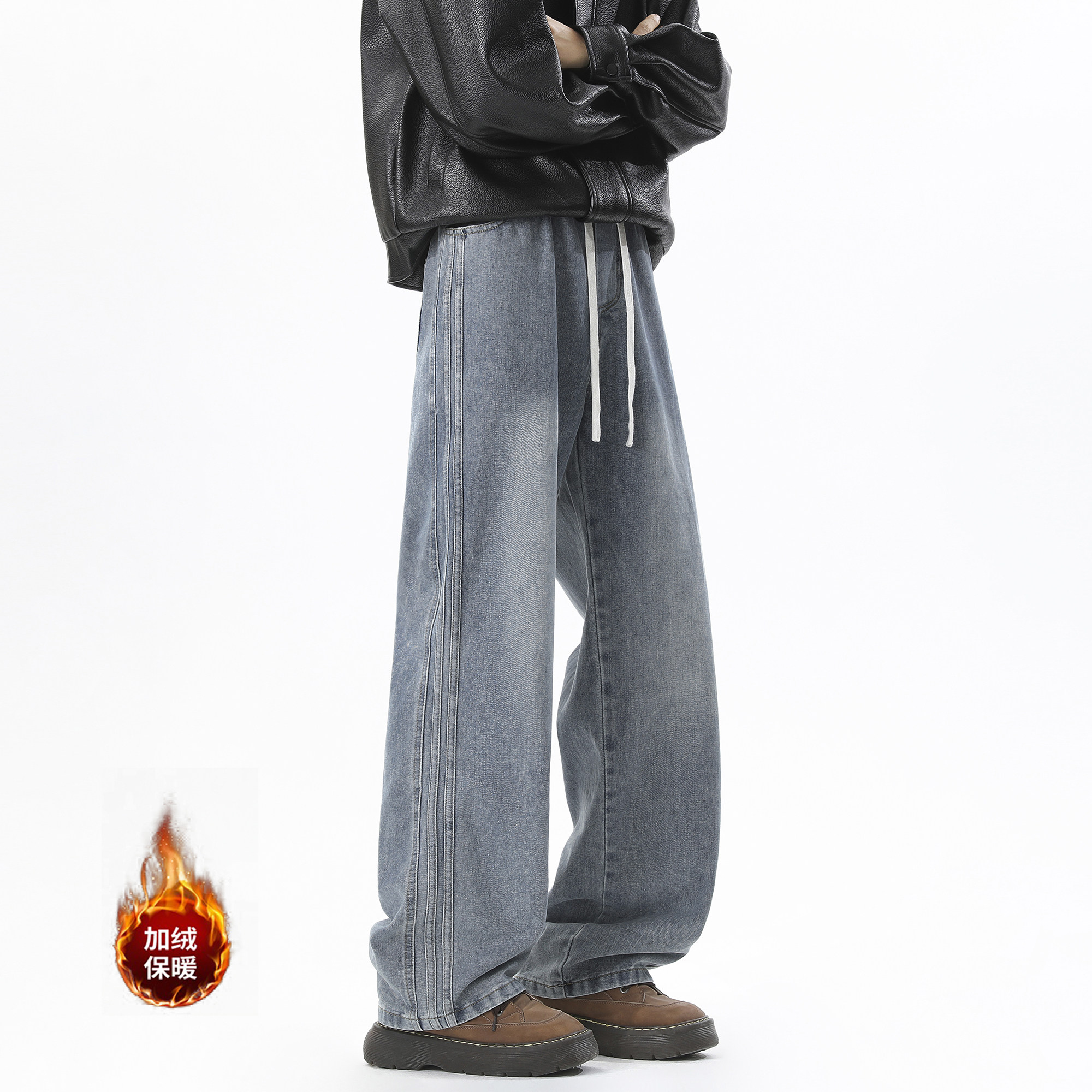 抖音品质2026牛仔裤微喇HM153/P50加绒P57，男装牛仔裤，电商A036