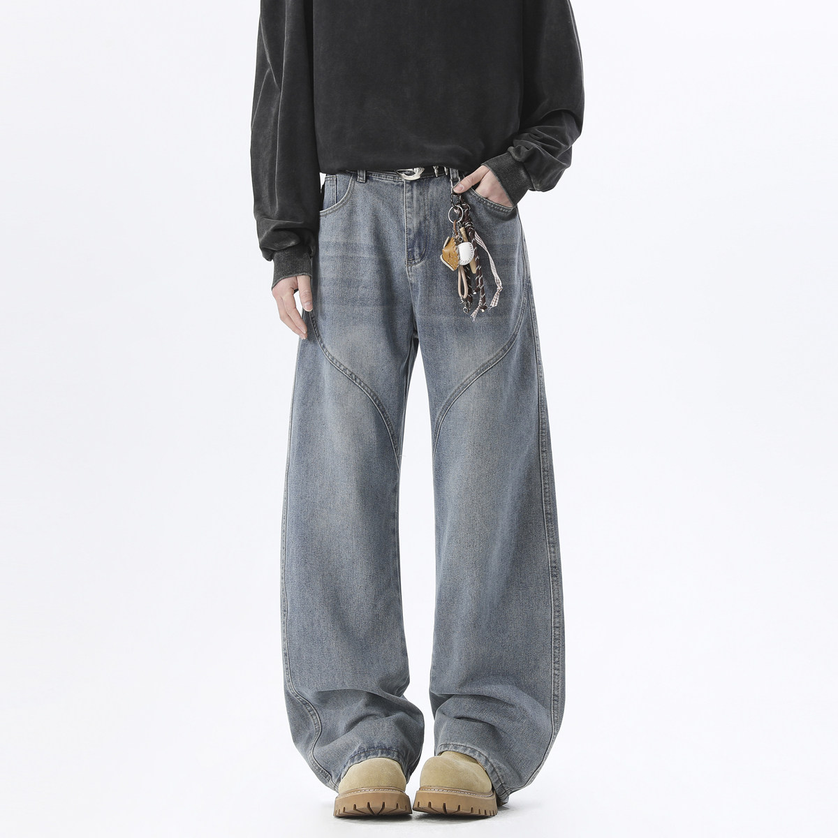 抖音品质春季新品微喇牛仔裤HM107/P50控88，男装牛仔裤，电商A036