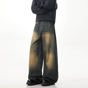 抖音品质 2026春季新品牛仔裤微喇休闲牛仔裤 HM110/P40控78，男装牛仔裤，电商A036