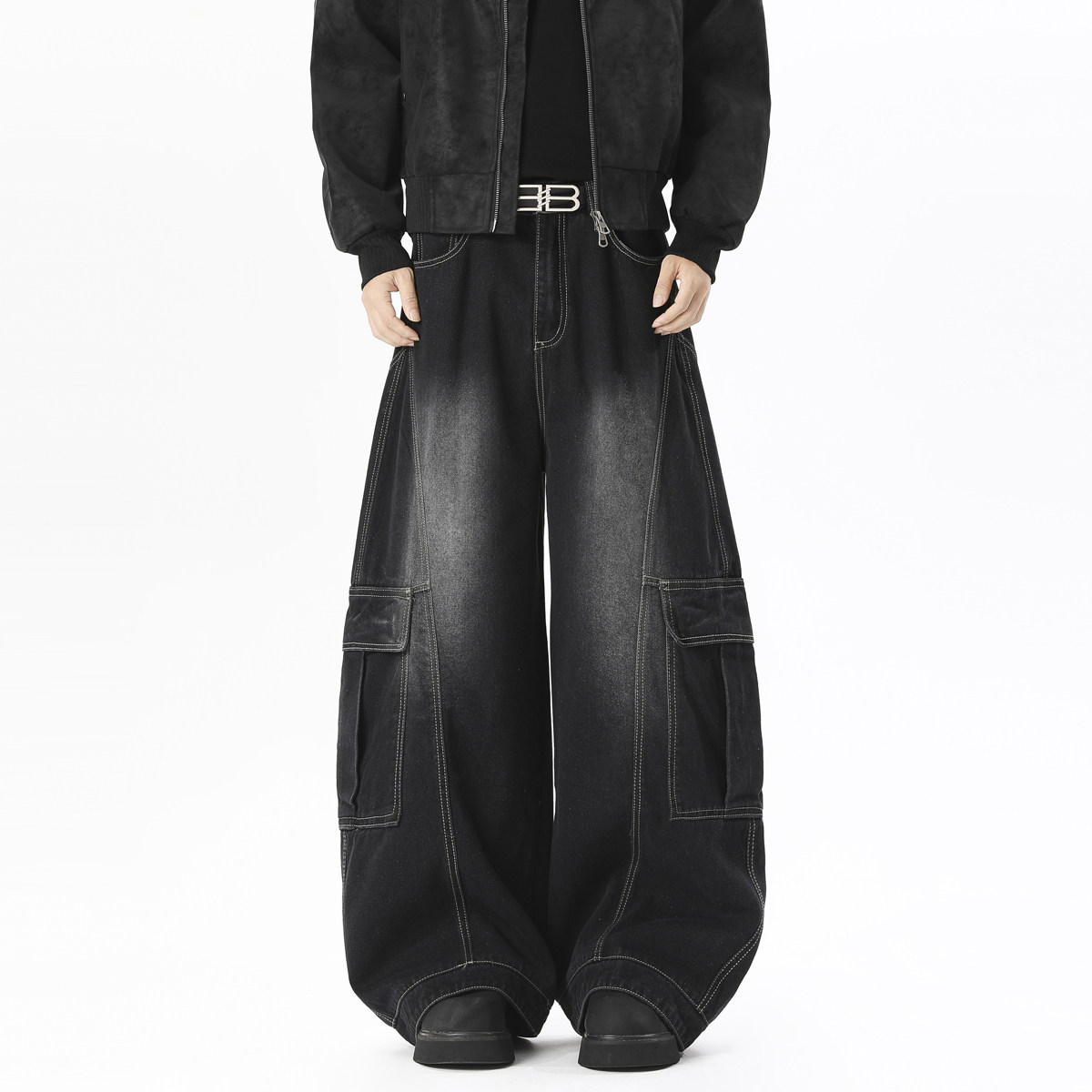 抖音品质2025新品牛仔裤微喇HM150/P60控88,男装牛仔裤,电商A036
