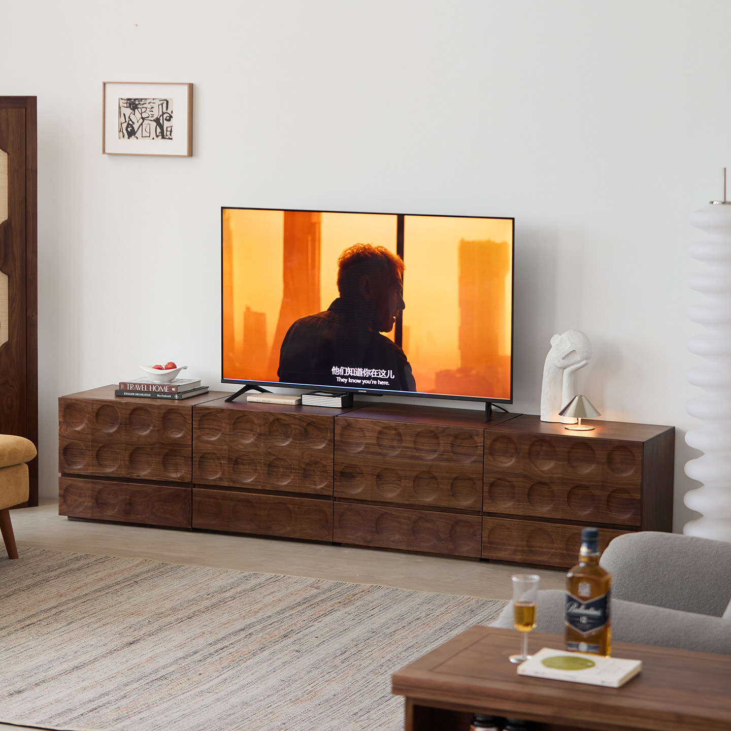 北美黑胡桃实木边柜客厅收纳储物卡门中古组合电视柜卧室床头柜,住宅家具,斗柜,淘宝优惠券,粉丝福利购,淘宝优惠卷