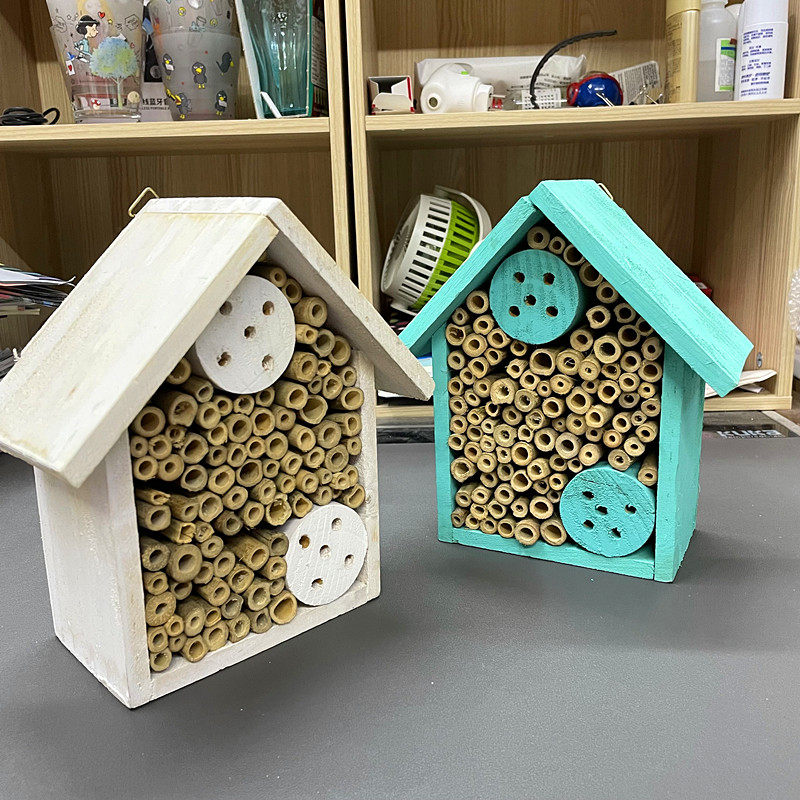 出口原单户外昆虫屋实木竹子蜜蜂蝴蝶房子花园庭院装饰品昆虫之家