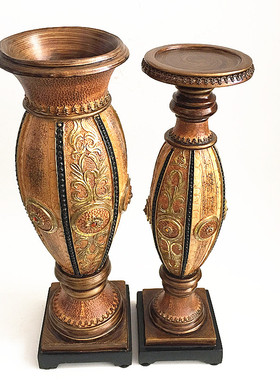 欧式家用烛台蜡烛灯摆件蜡烛台餐桌装饰家居样板房客厅摆件装饰品