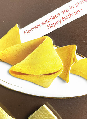 Birthday card大品牌贺卡 对折生日贺卡 美食图案生日贺卡 10614