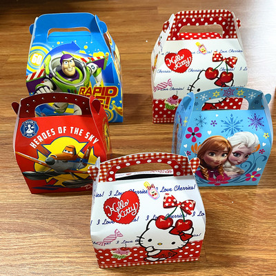外单儿童卡通生日糖果盒礼物包装盒幼儿园伴手礼回礼手提纸盒