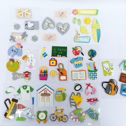 Acid free handmade stickers手账素材3D立体贴无酸纸可长时间保