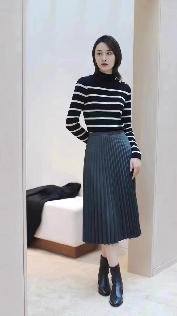 4色真丝羊绒羊毛针织衫