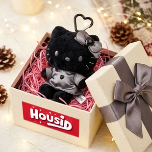 HelloKitty侧坐爱神黑天使kt毛绒包挂件送生日礼物 日本HOUSID正版