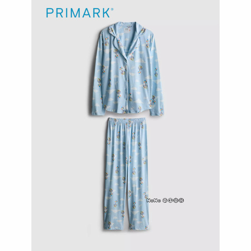 代购英国Primark女款成人大童蓝色迪士尼联名气球家居服睡衣睡裤