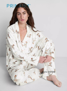 代购英国Primark女款成人大童小鹿斑比家居服睡衣睡裤开衫宽松