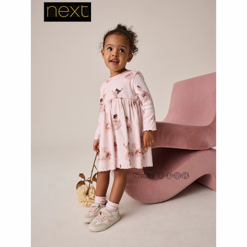 英国Next正品代购女童花仙子舞蹈卡通长袖连衣裙1-7岁新款G40-991