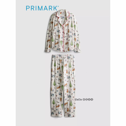 代购英国Primark女款成人大童小熊维尼WINNIE家居服睡衣睡裤开衫