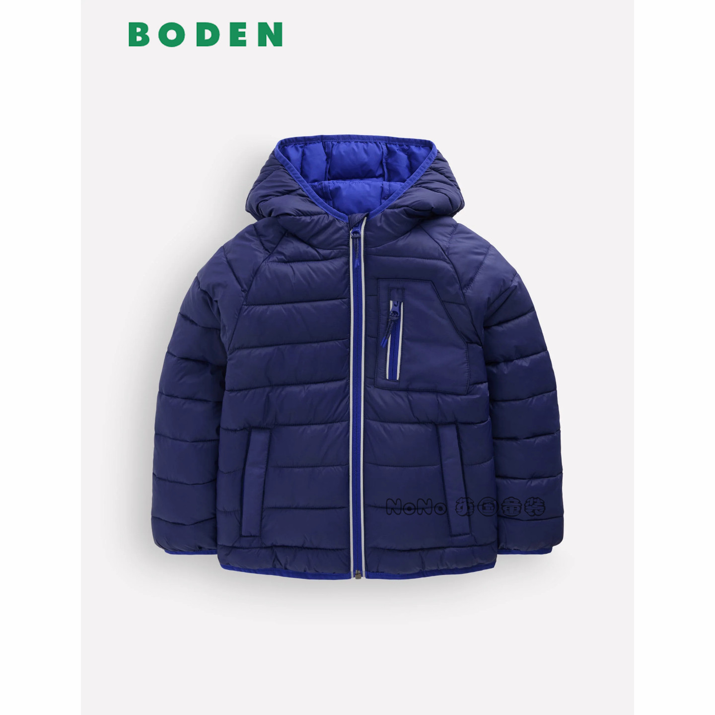 英国Mini BODEN男童轻薄款藏青色外套棉衣棉服2-14岁新款B3273