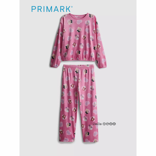 英国Primark女童KPOP猎魔女团长袖家居服睡衣秋裤保暖绒7-12岁