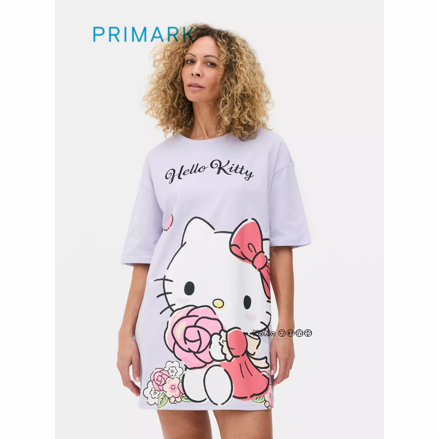 代购英国Primark成人女大童hello kitty短袖家居服睡裙T裙宽松