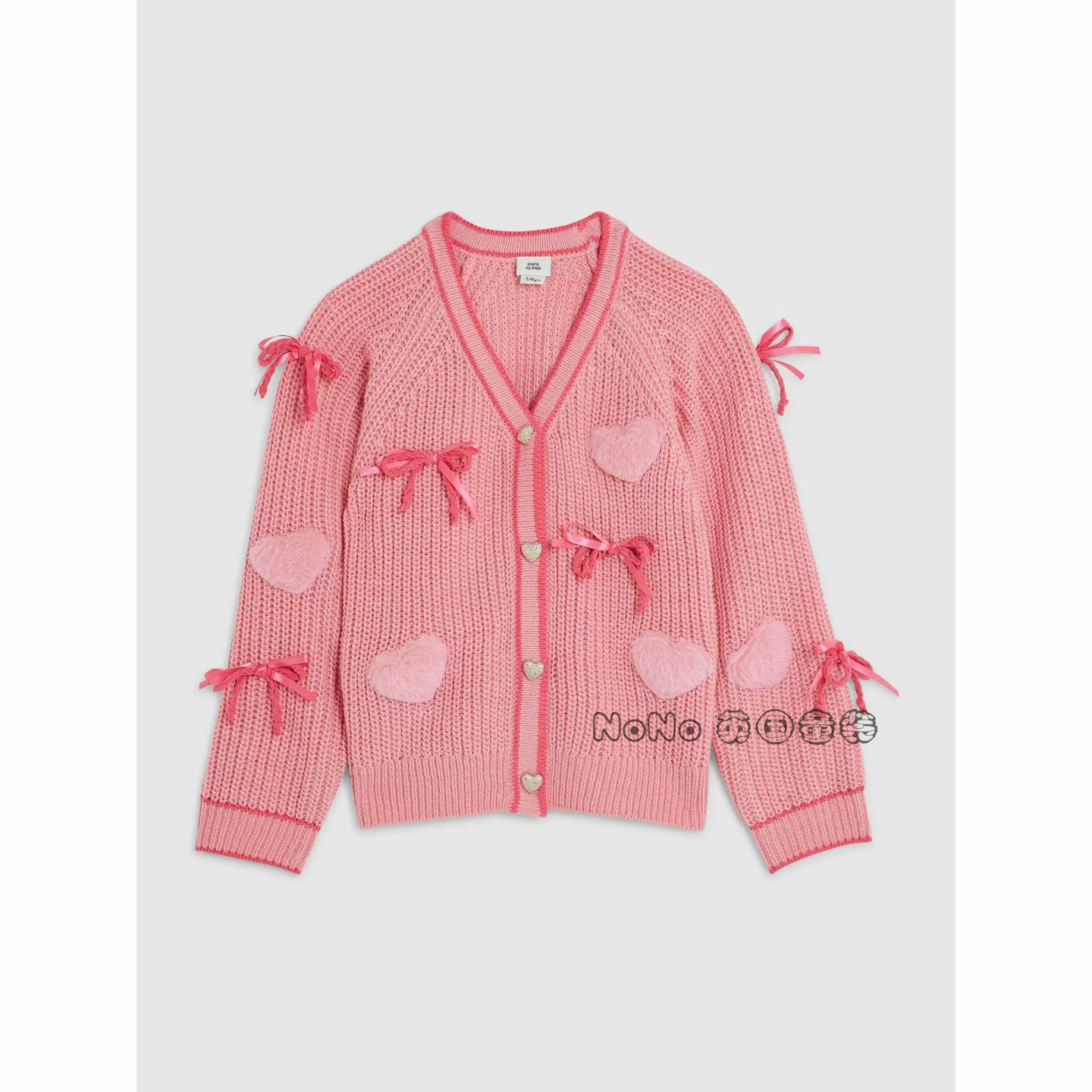 英国Next官网代购女大童粉色蝴蝶结毛衣V领针织开衫3-16岁W18-438,童装/婴儿装/亲子装,毛衣/针织衫,淘宝优惠券,粉丝福利购,淘宝优惠卷