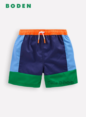 英国Mini BODEN代购男童蓝色鲸鱼沙滩裤短裤运动泳裤2-14岁B3194